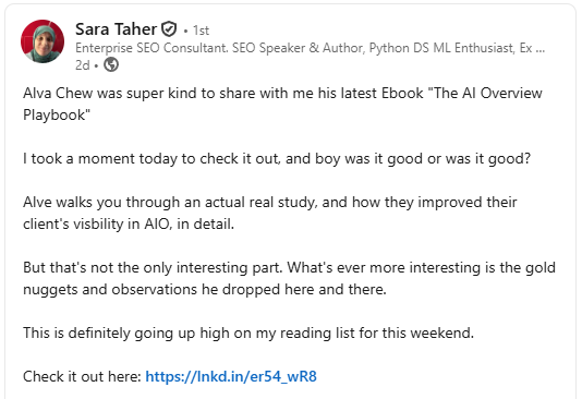Sara Taher LinkedIn Review